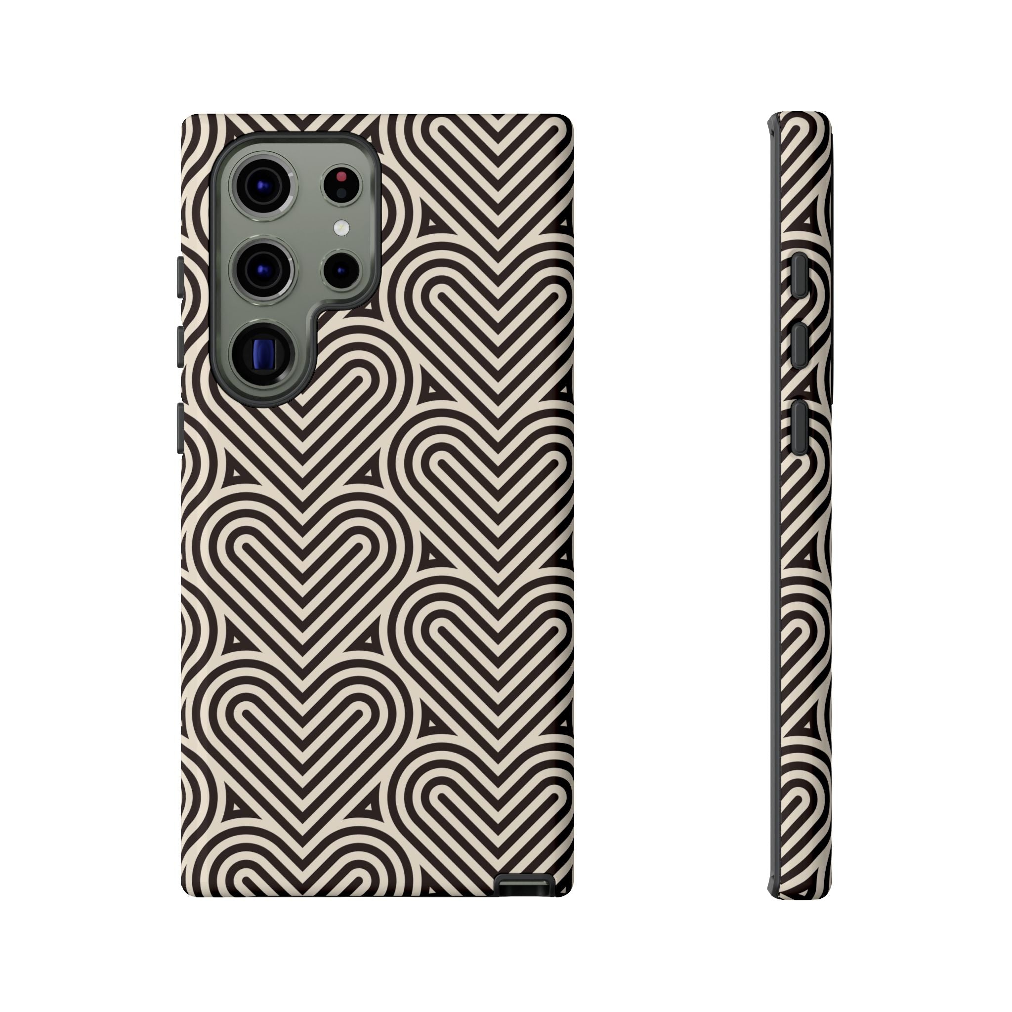 Hearts Beat Pattern Phone Case - Tough & Trendy