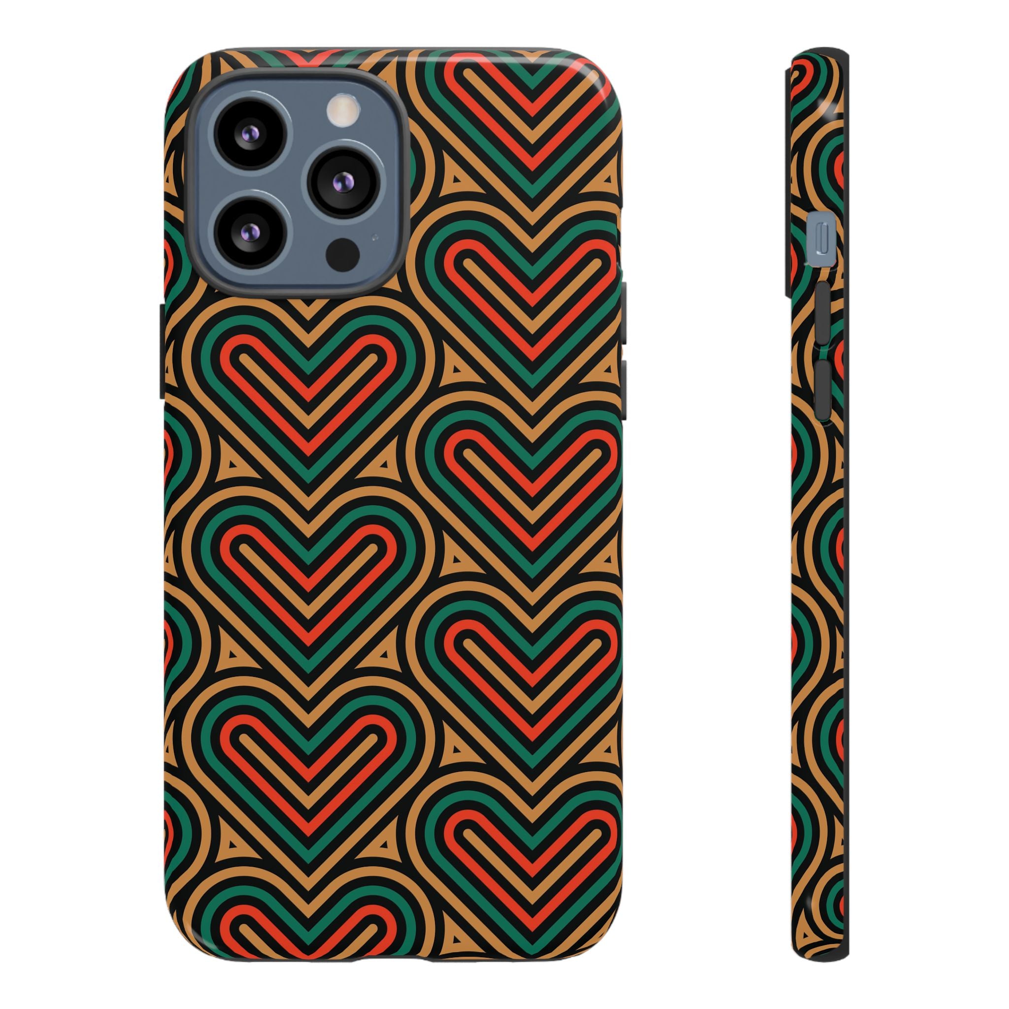 Hearts Beat Pattern Phone Case - Tough & Trendy