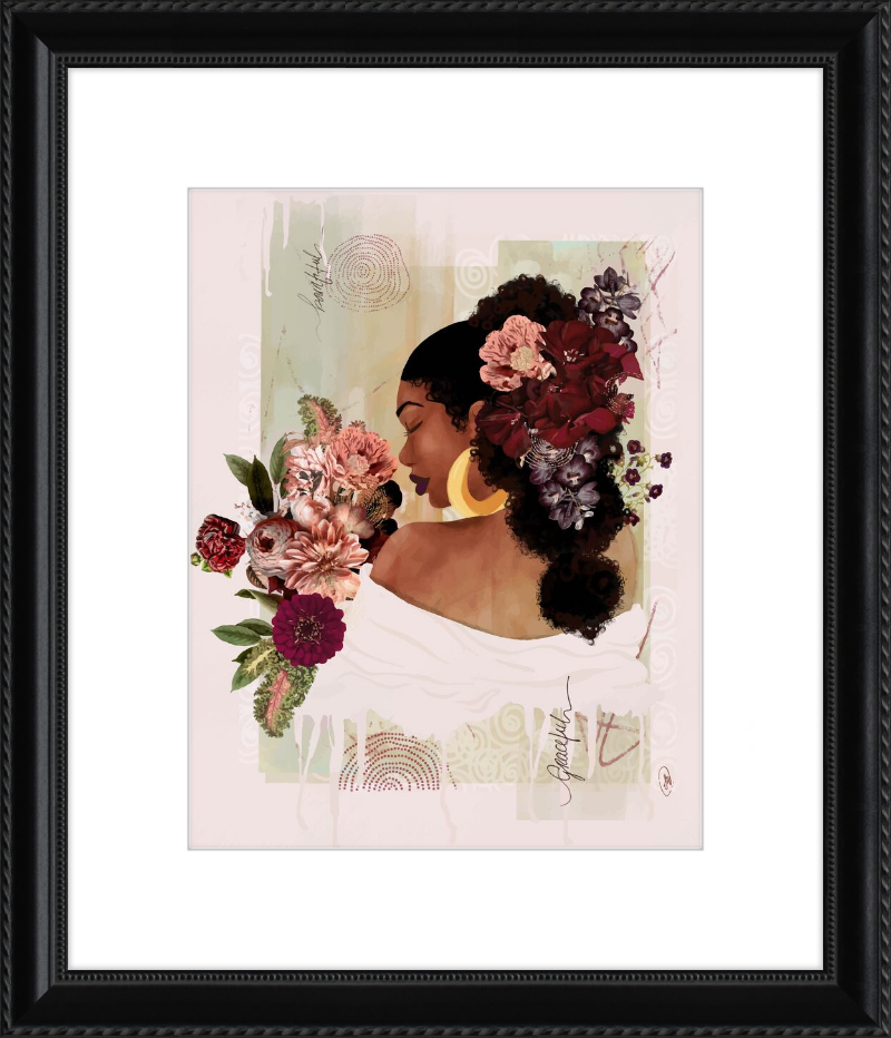 The Smell of Flowers Reminds Me Framed Art Print