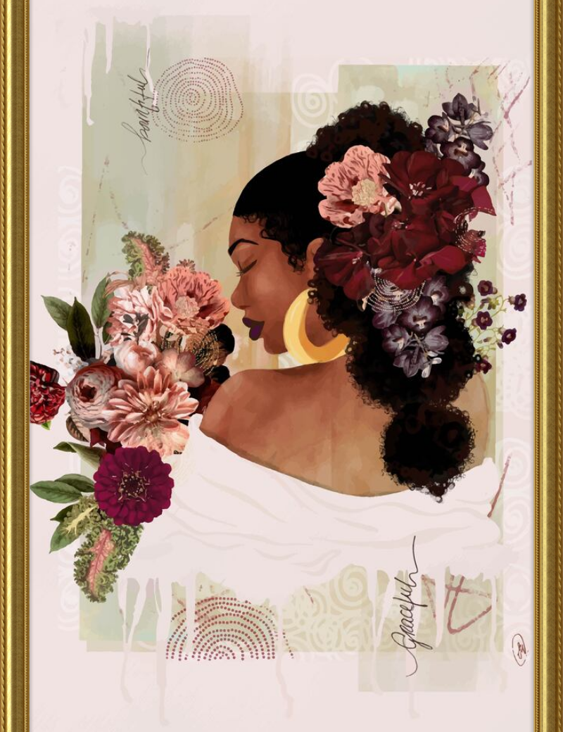 The Smell of Flowers Reminds Me Framed Art Print