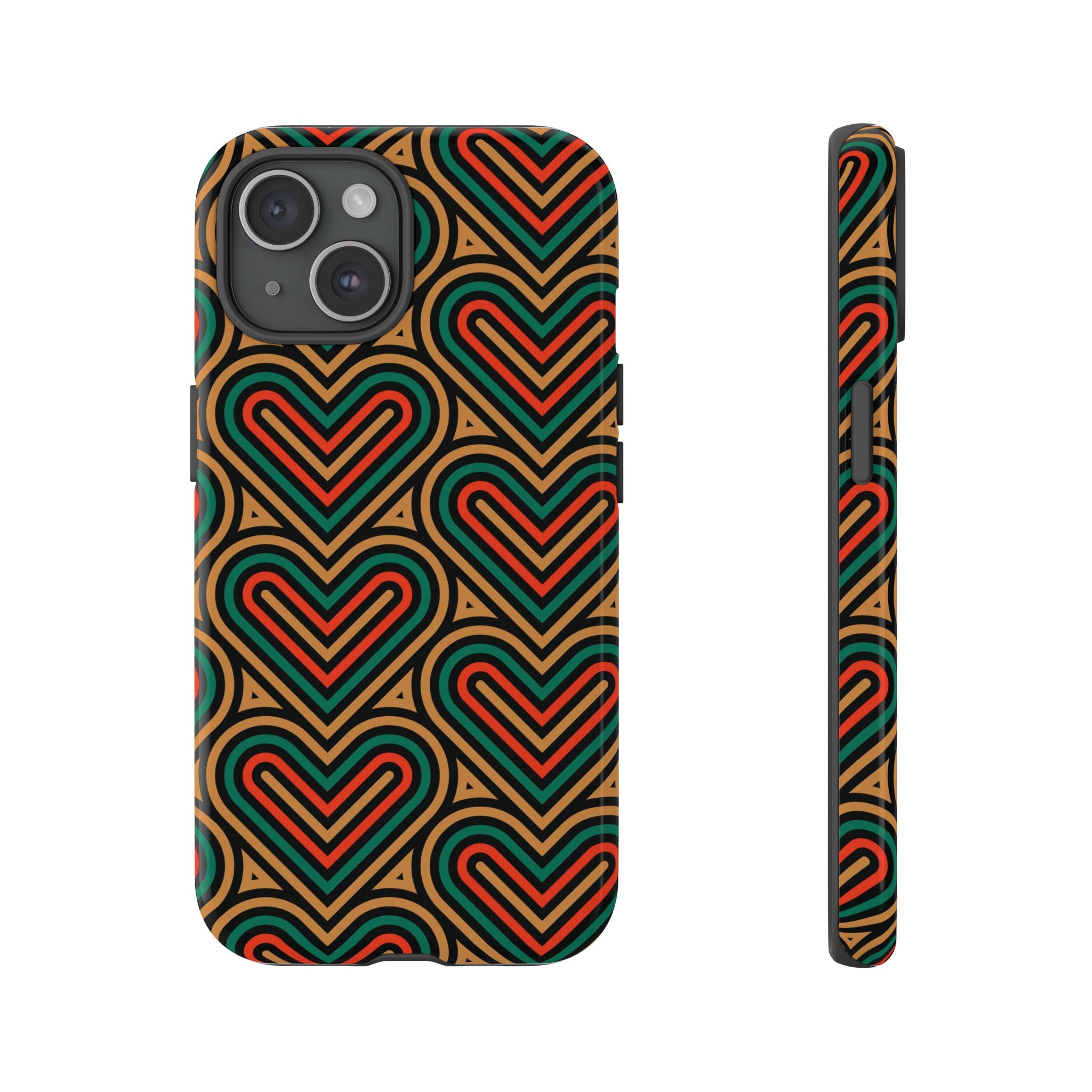 Hearts Beat Pattern Phone Case - Tough & Trendy