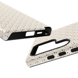 Pretty Gold and Grey Dots Phone Case - Tough & Trendy