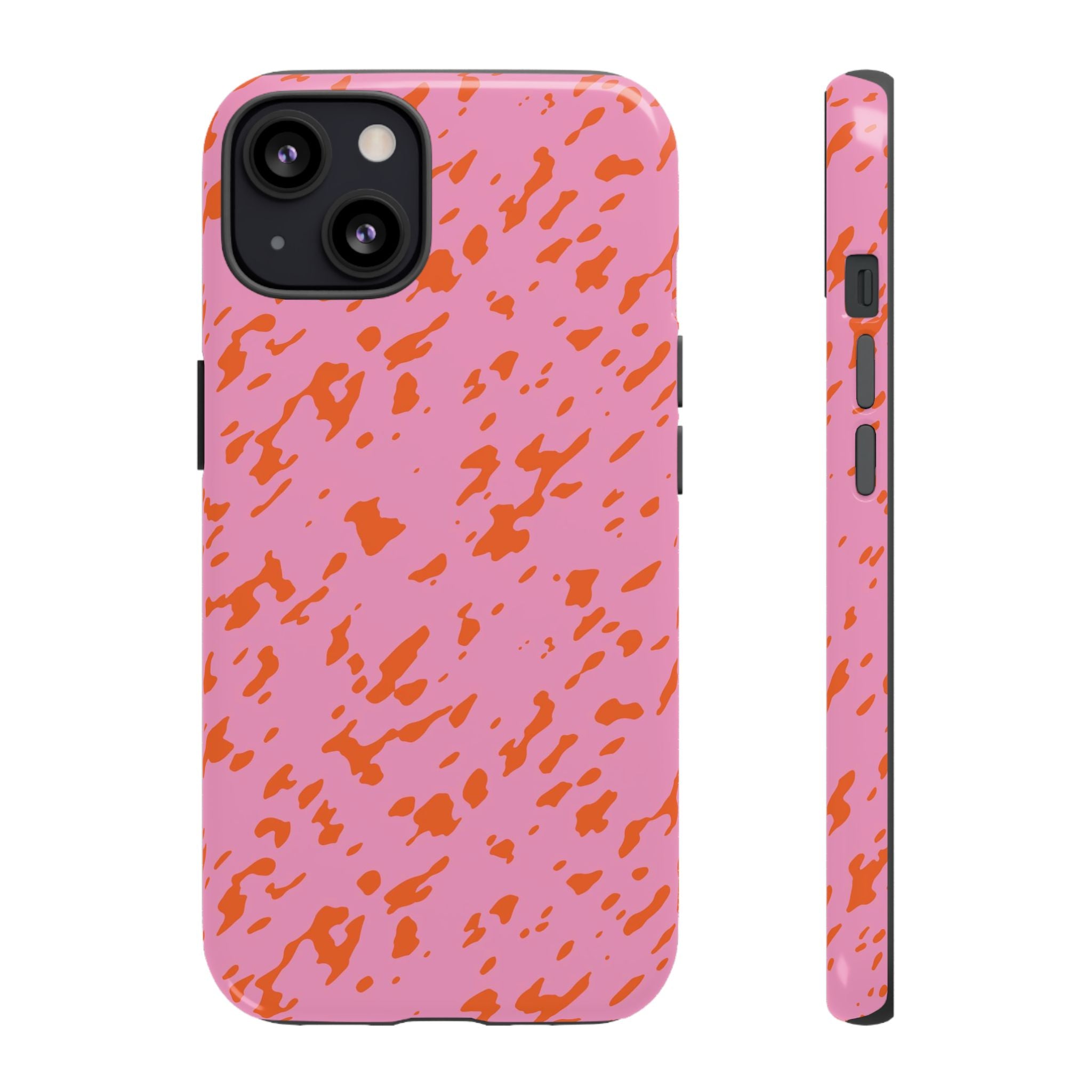 Tangerine Marble Pattern Phone Case - Tough & Trendy