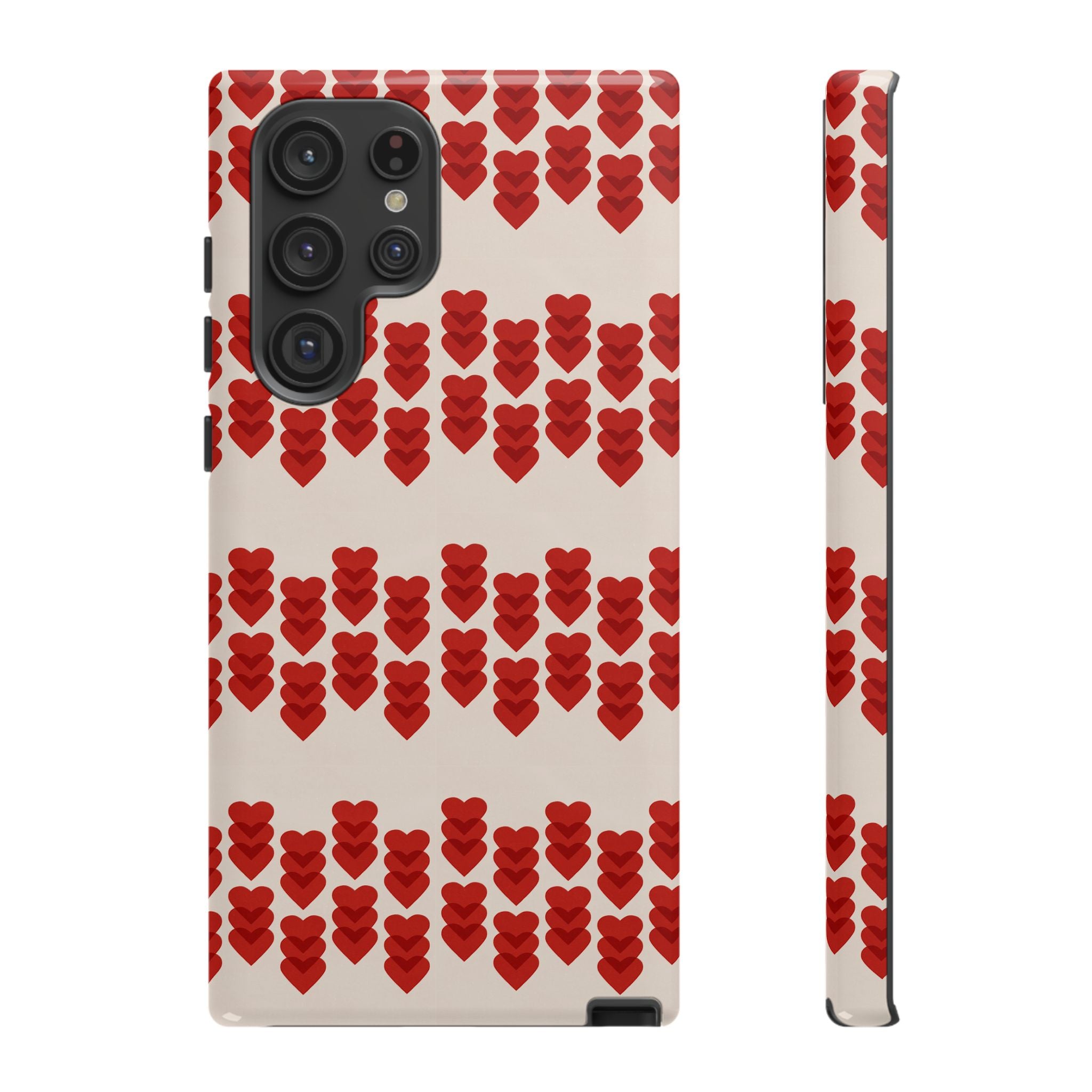 Hearts Aligned Pattern Phone Case - Tough & Trendy