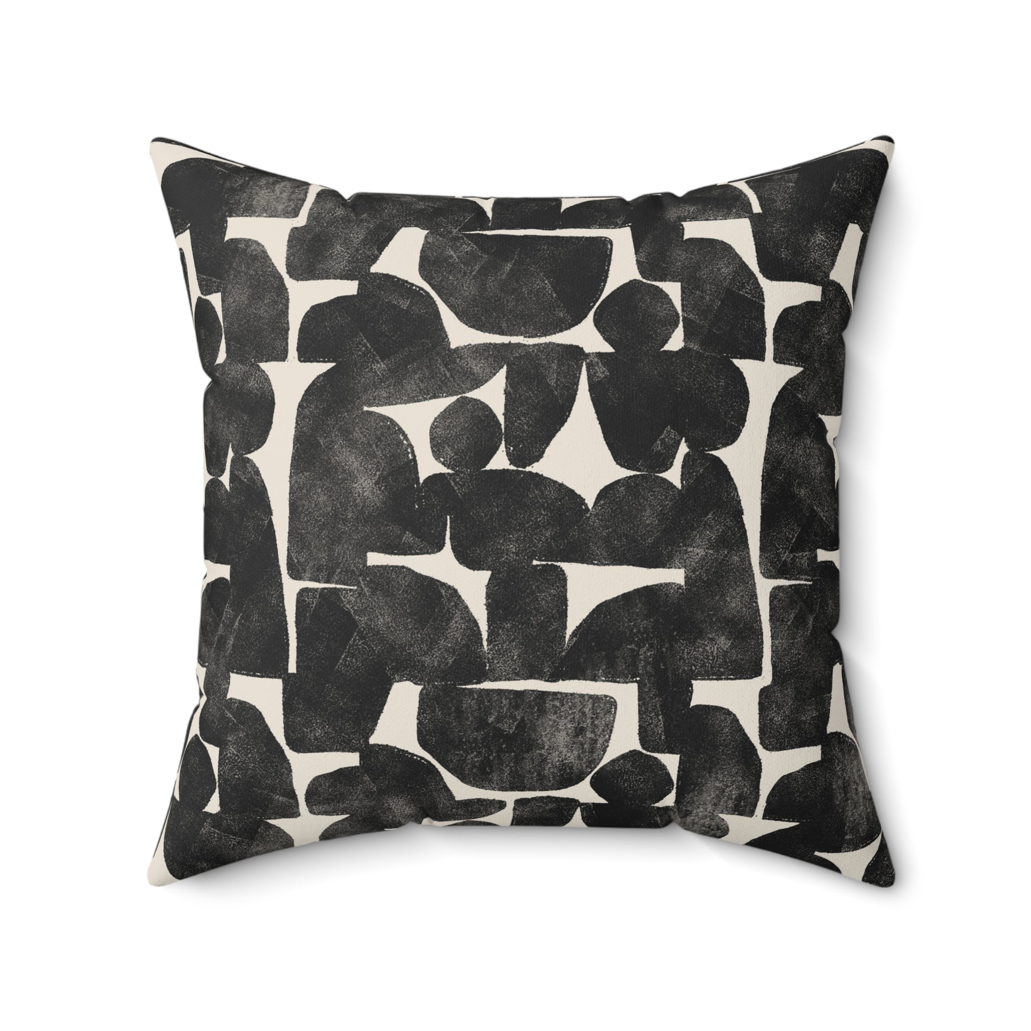 Modern Abstract Spun Polyester Square Pillow - Stylish Home Decor Accent