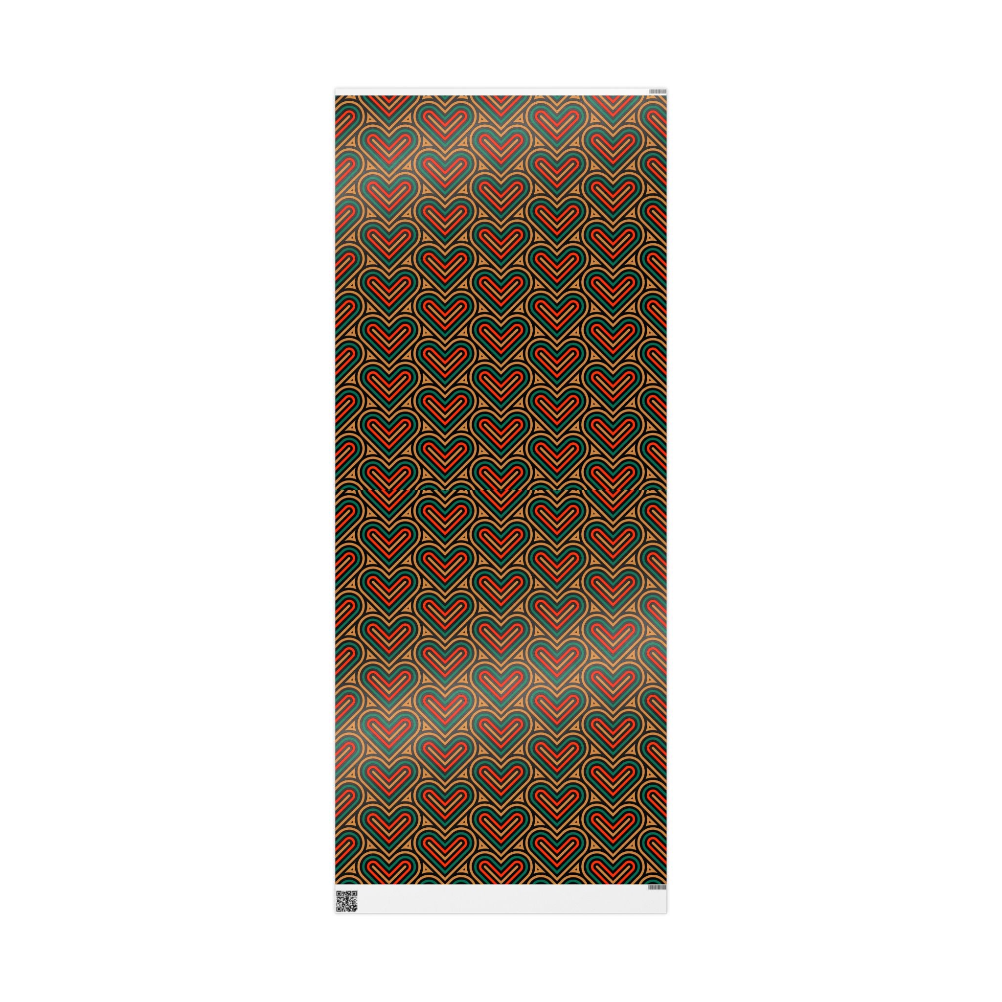 Hearts Beat Holiday Wrapping Paper Roll - Perfect for Gift Wraps & Celebrations