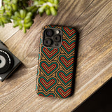 Hearts Beat Pattern Phone Case - Tough & Trendy