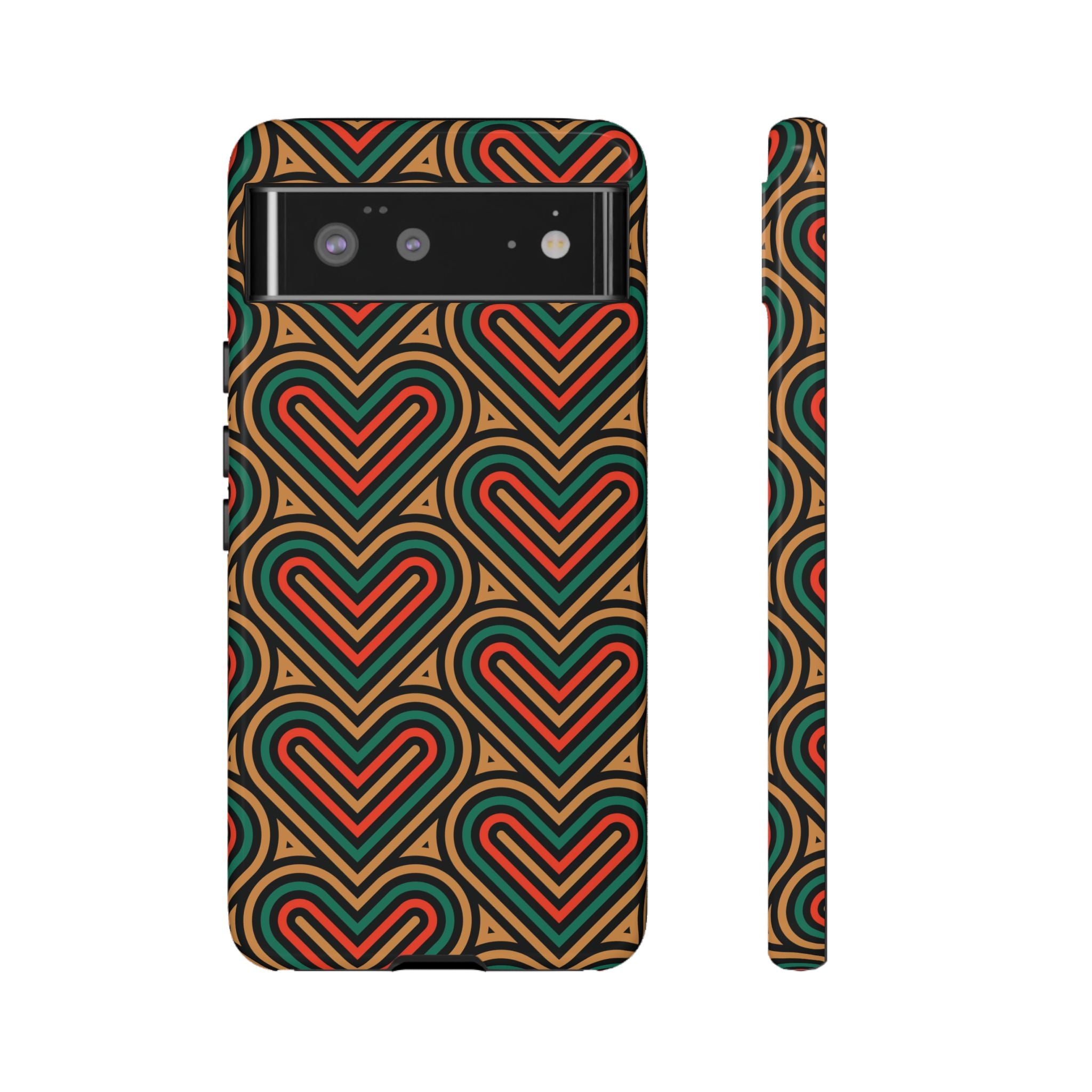 Hearts Beat Pattern Phone Case - Tough & Trendy