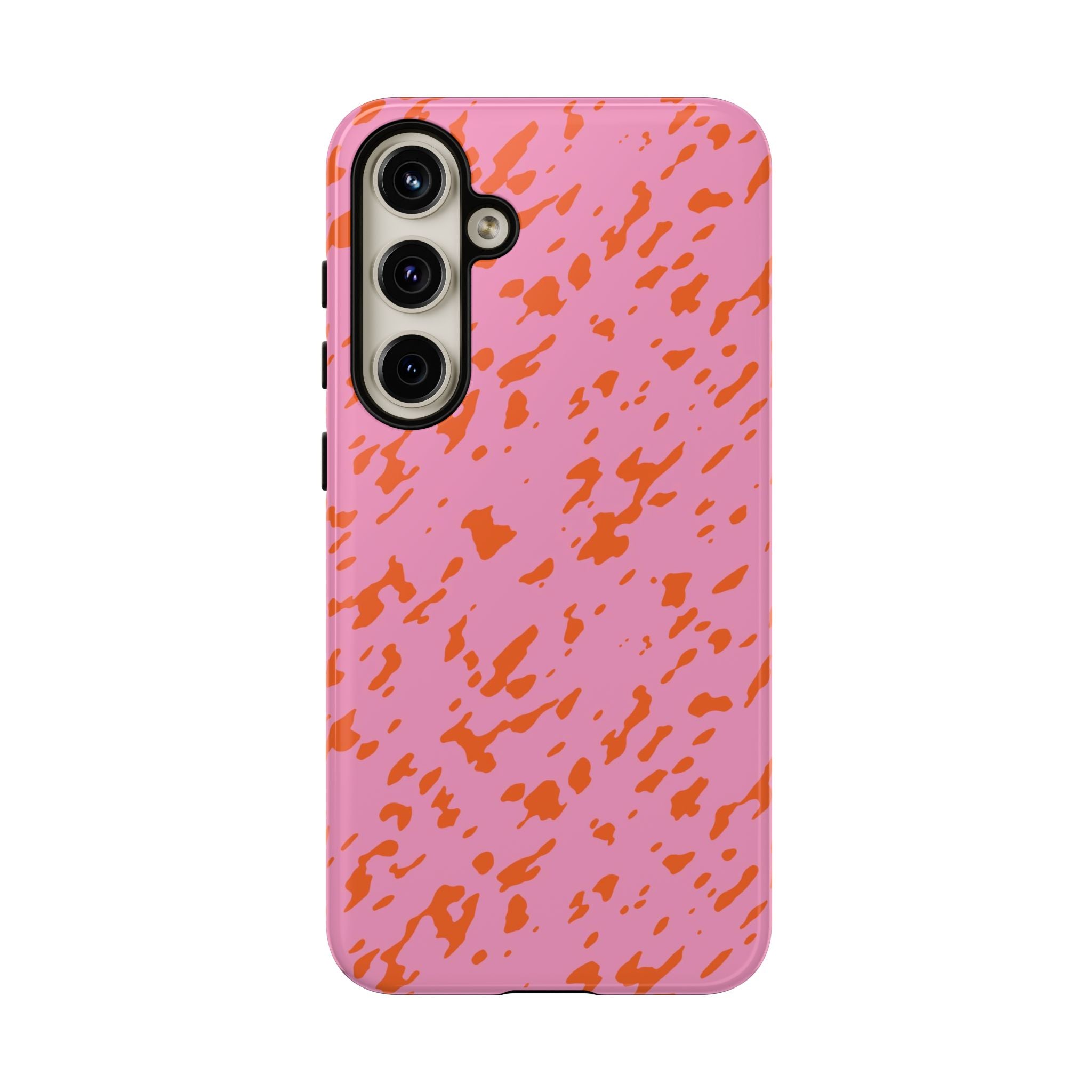 Tangerine Marble Pattern Phone Case - Tough & Trendy