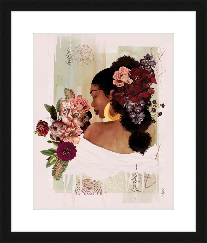 The Smell of Flowers Reminds Me Framed Art Print