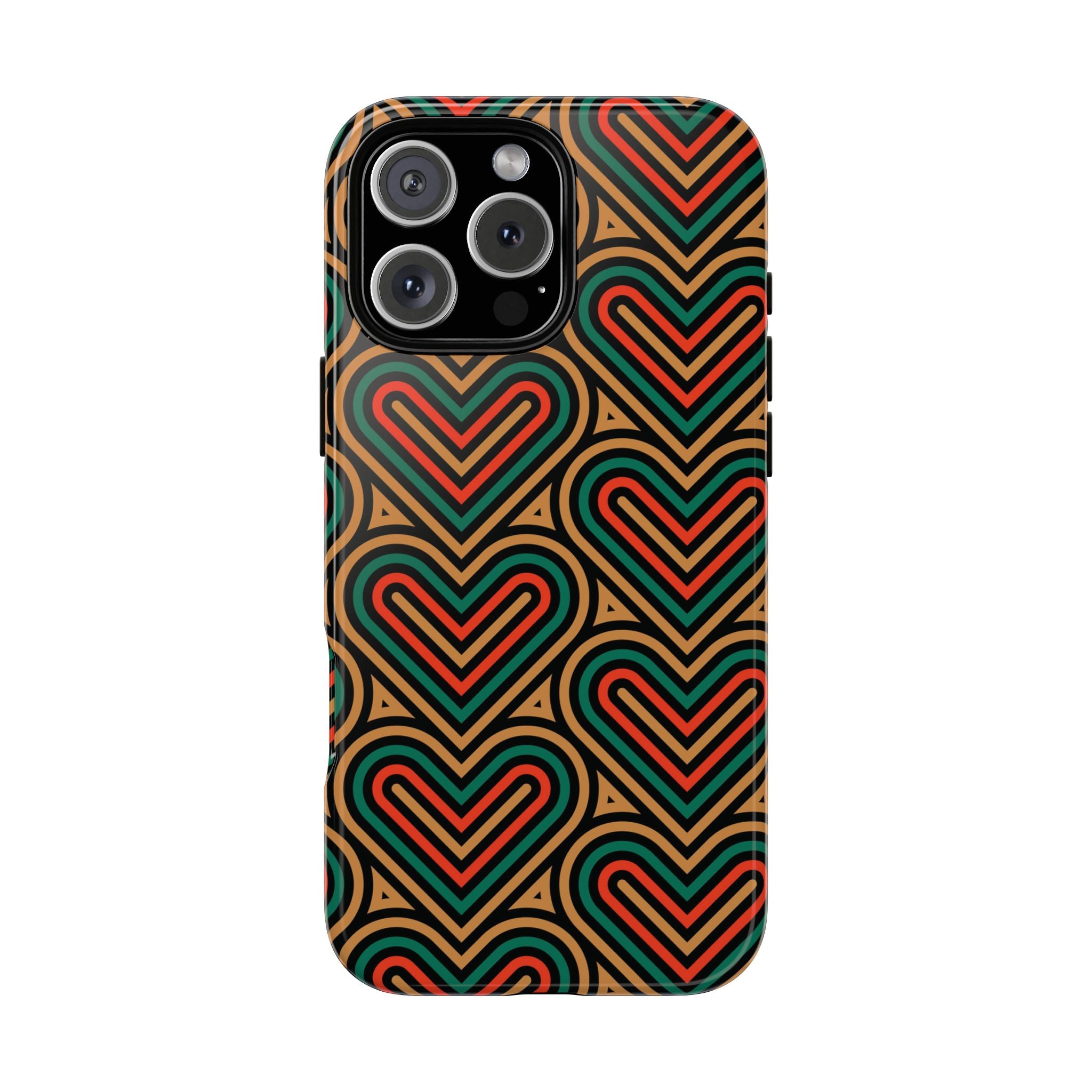 Hearts Beat Pattern Phone Case - Tough & Trendy