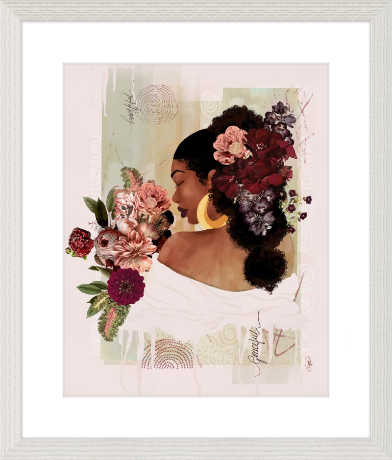 The Smell of Flowers Reminds Me Framed Art Print