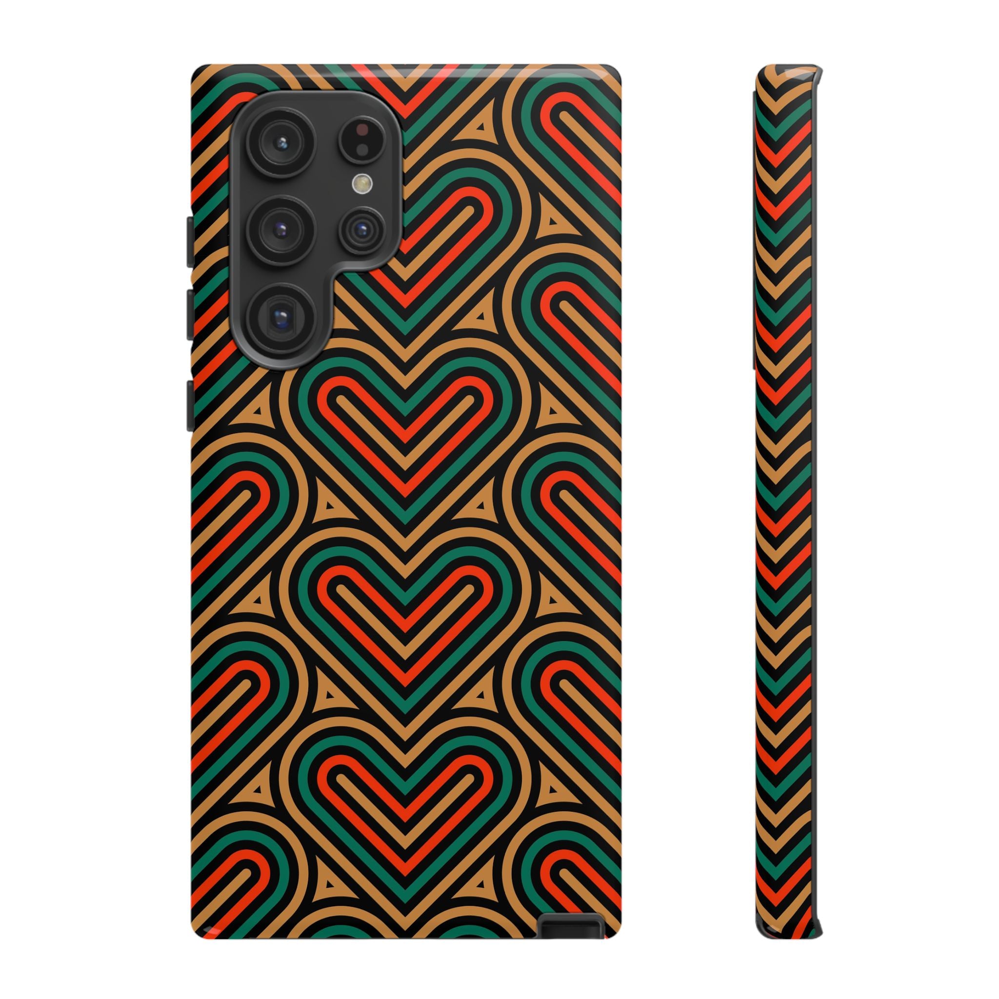 Stylish Heart Pattern Phone Case - Tough & Trendy