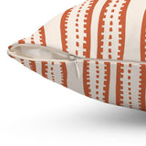 Stripe and Dot Pillow - Spun Polyester Square Cushion