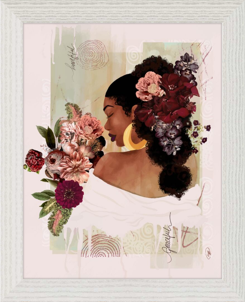 The Smell of Flowers Reminds Me Framed Art Print