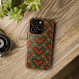 Stylish Heart Pattern Phone Case - Tough & Trendy