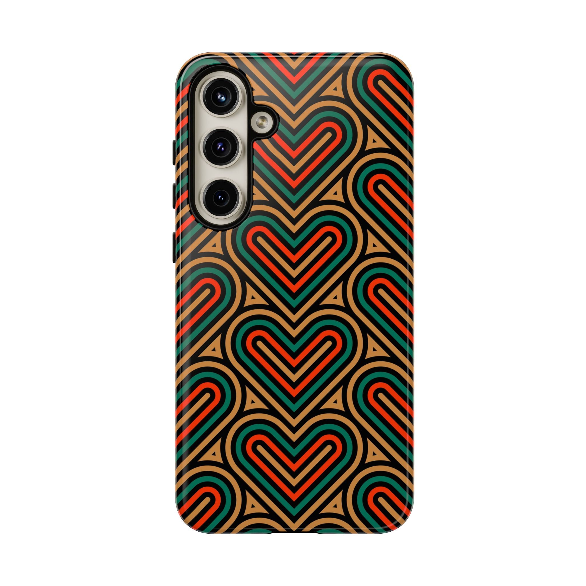 Stylish Heart Pattern Phone Case - Tough & Trendy