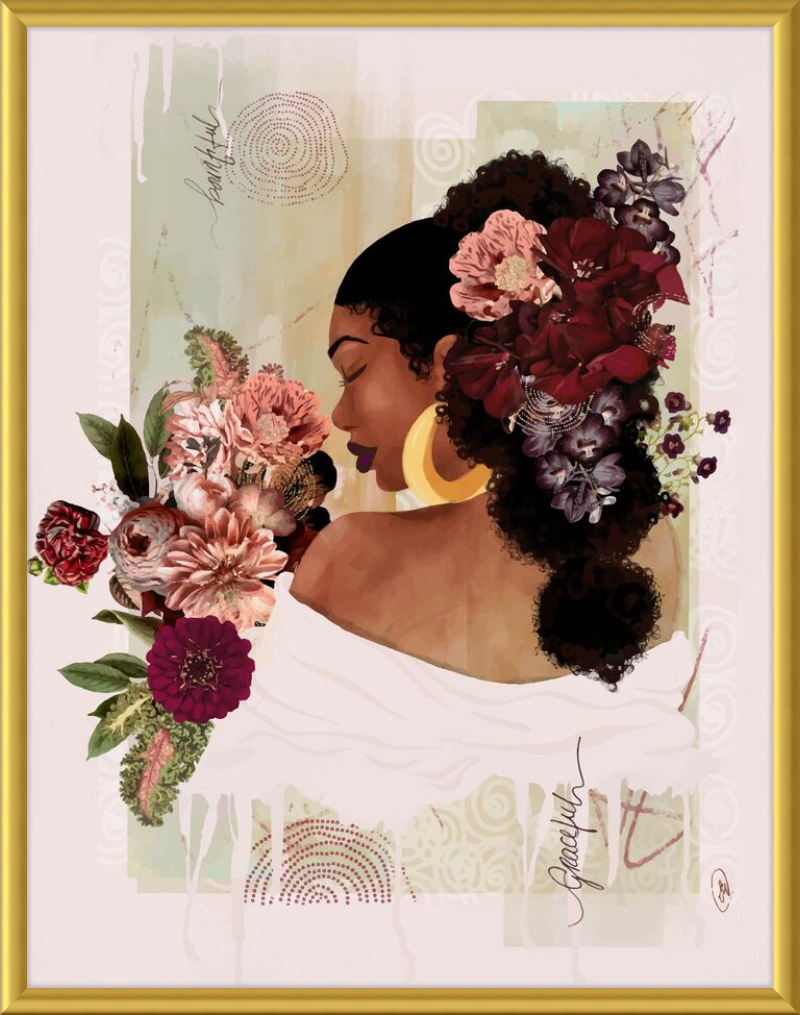 The Smell of Flowers Reminds Me Framed Art Print