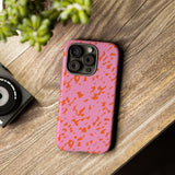 Tangerine Marble Pattern Phone Case - Tough & Trendy