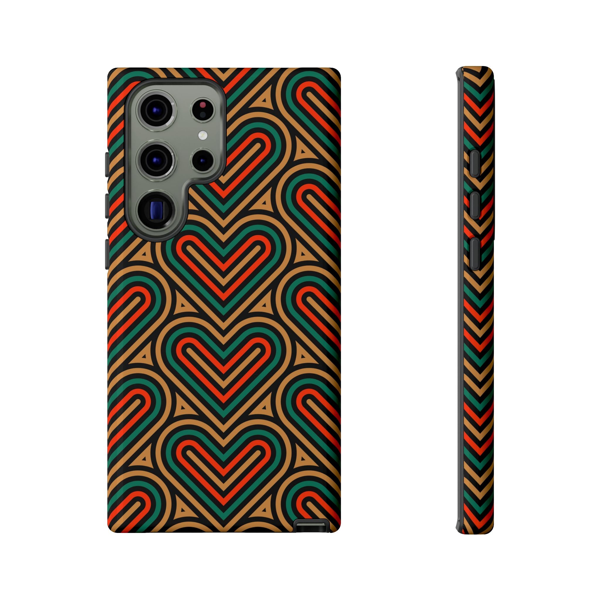 Stylish Heart Pattern Phone Case - Tough & Trendy