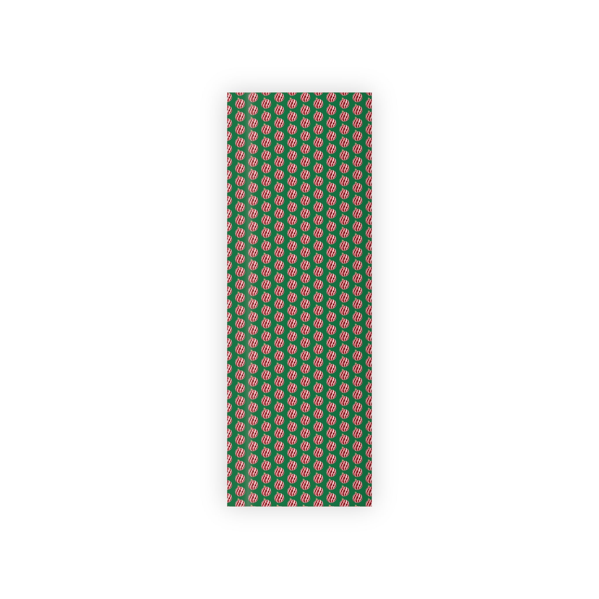 Peppermint Baubles Holiday Wrapping Paper Roll - Perfect for Gift Wraps & Celebrations