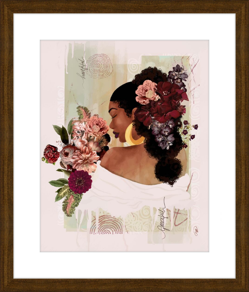 The Smell of Flowers Reminds Me Framed Art Print