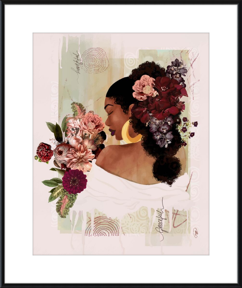 The Smell of Flowers Reminds Me Framed Art Print