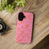 Tangerine Marble Pattern Phone Case - Tough & Trendy