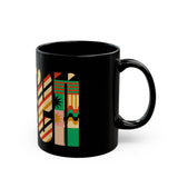 Queen Colorful Abstract Design Black Mug | Perfect for Coffee Lovers & Art Enthusiasts