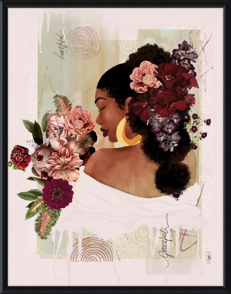 The Smell of Flowers Reminds Me Framed Art Print