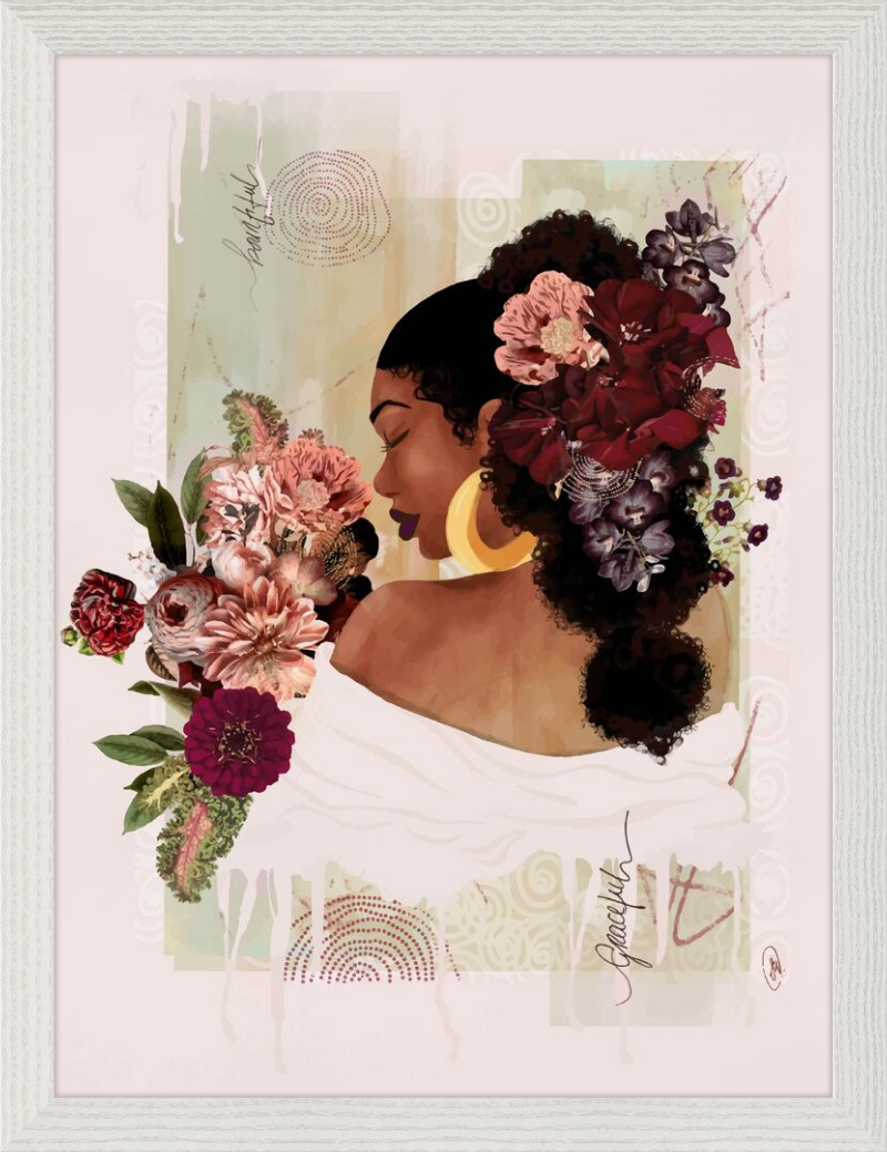 The Smell of Flowers Reminds Me Framed Art Print
