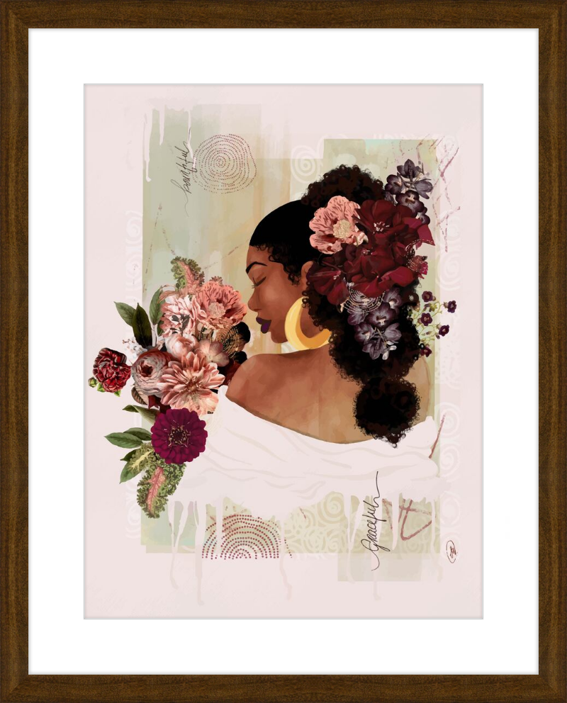 The Smell of Flowers Reminds Me Framed Art Print