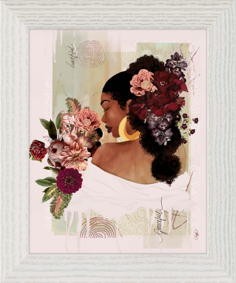 The Smell of Flowers Reminds Me Framed Art Print