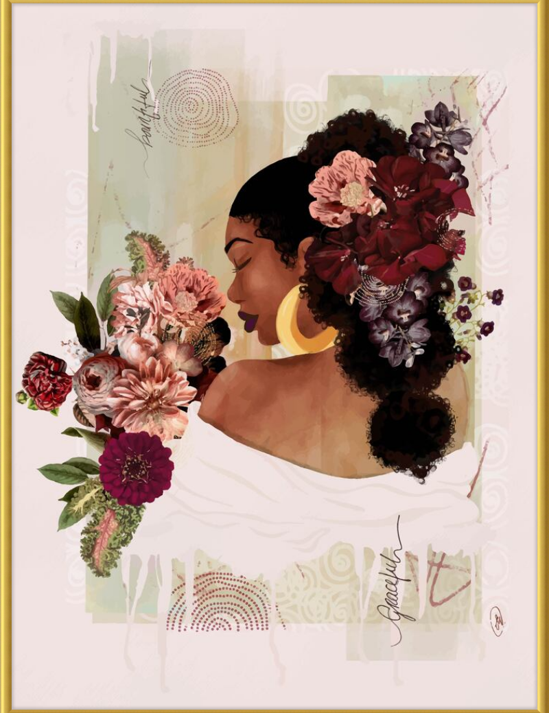 The Smell of Flowers Reminds Me Framed Art Print
