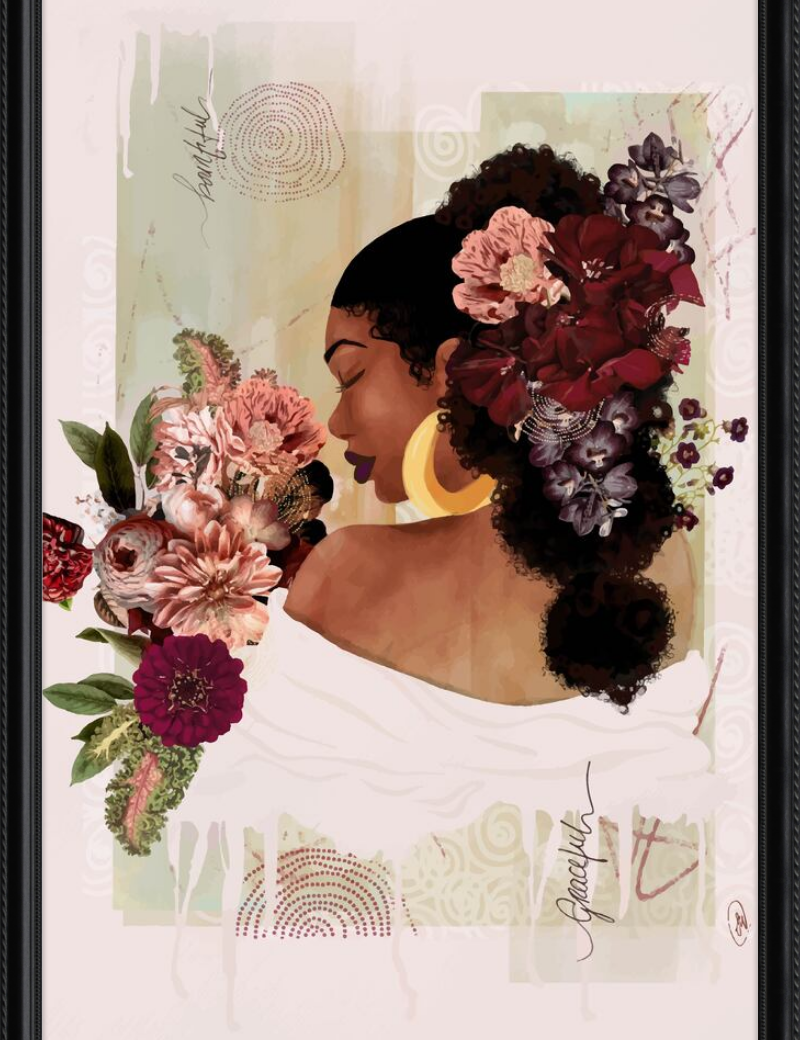 The Smell of Flowers Reminds Me Framed Art Print