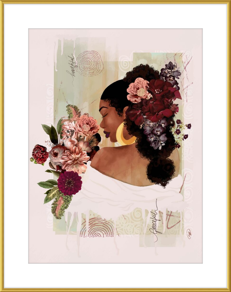 The Smell of Flowers Reminds Me Framed Art Print