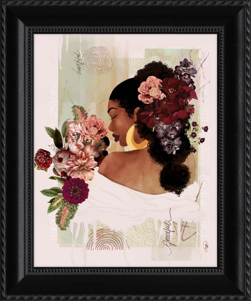 The Smell of Flowers Reminds Me Framed Art Print