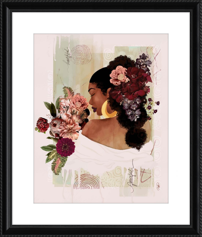 The Smell of Flowers Reminds Me Framed Art Print
