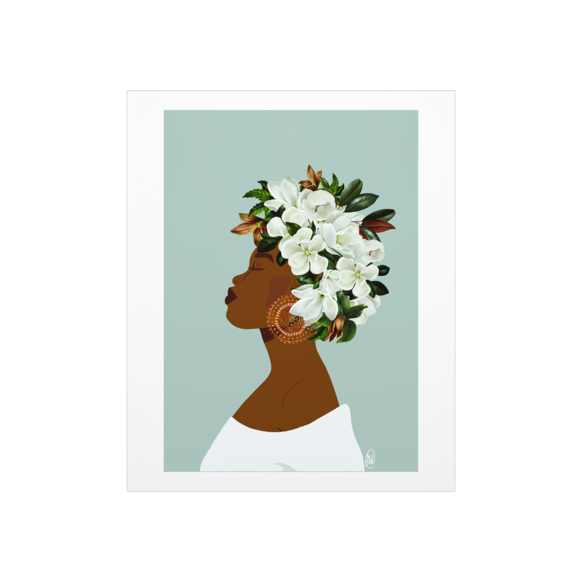 Flower Crown Premium Matte Art Print