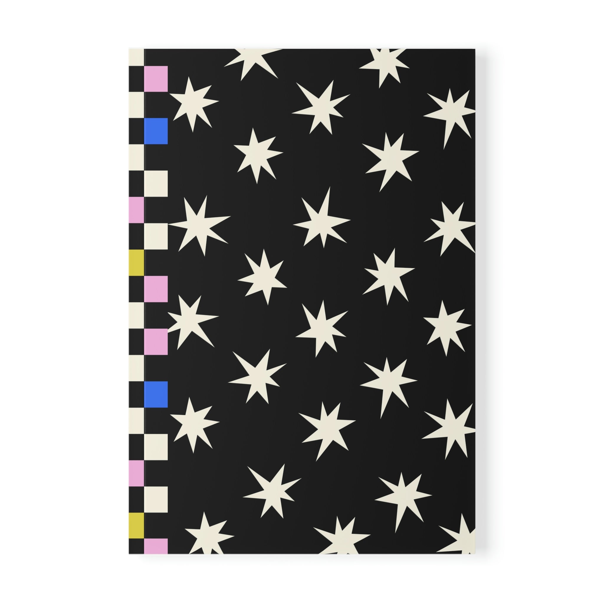 Odyssey Stars and Checkered Blue | Original Art Softcover Notebook